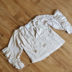 Misa Los Angele Ruffle Blouse Top